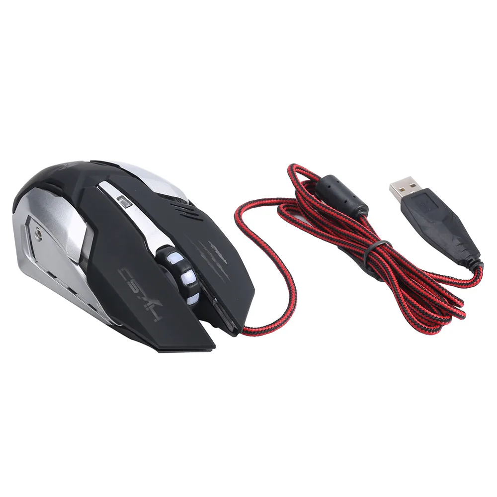 2,4G Регулируемая 7 кнопок оптическая USB Проводная игровая Бесшумная мышь для ПК ноутбука 6A18 Прямая поставка