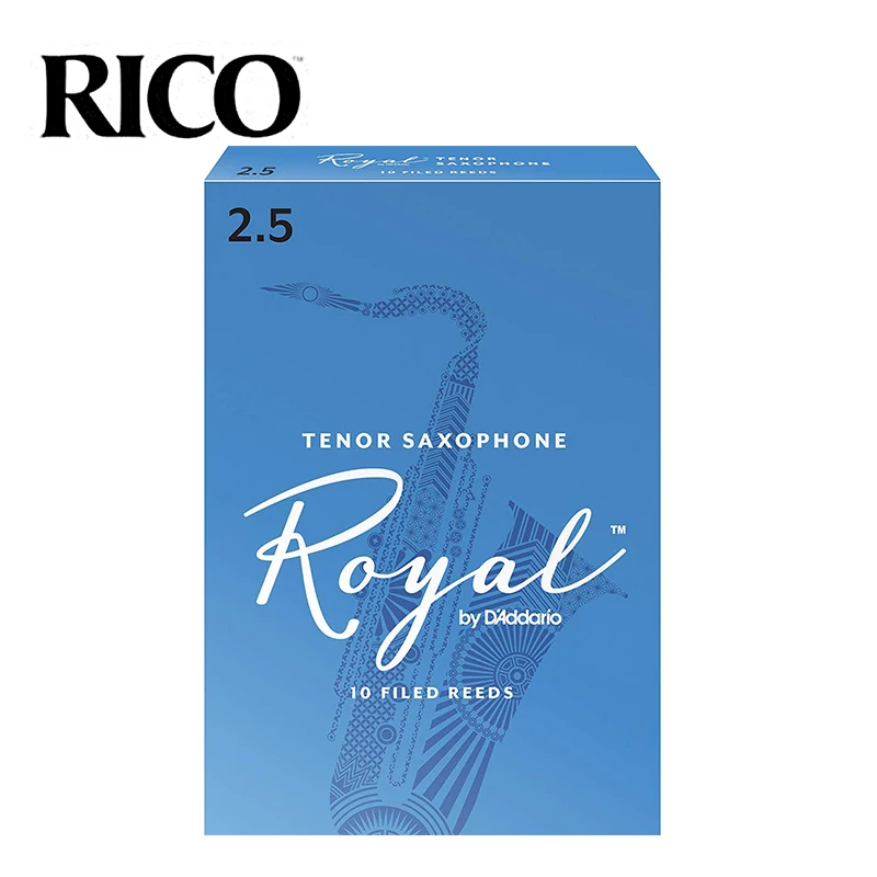 RICO Royal Tenor Sax трости/Bb Tenor саксофон трости, Сила 2,5#3,0# синяя коробка из 10 [ ]