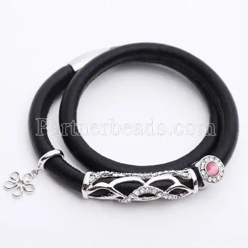 Aliexpress Diy Interchangeable Endless Leather Bracelets Diy Interchangeable Endless Leather Bracelets Snap On Jewelry With Charms Wrap Bracelet Bangle Accessory Lm1014