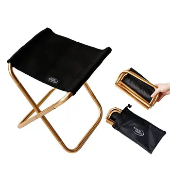 

Outdoor Mini Chair,Portable Folding Backpack Camping seat tool,Aluminum Oxford Cloth Foldable Picnic Fishing Chair with Bag