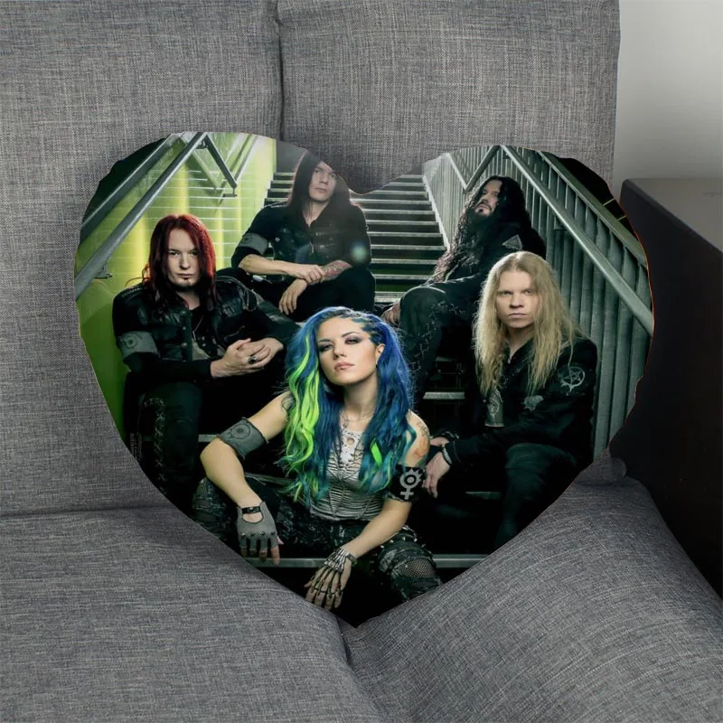 New arrival Custom zipper Pillowcase Cover arch enemy Heart Shape Pillow Size 41x36cm 47x42cm | Дом и сад