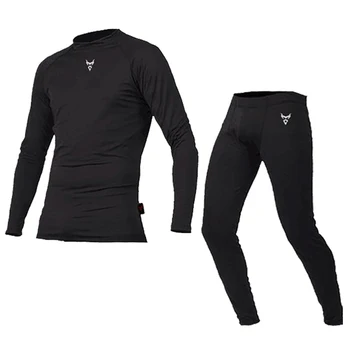 

Top Breathable Men's Fleece Jacket Underwear Set Moto Motorcycle Base Layer Winter Summer Quick Drying Long Shirts Bottom Suit