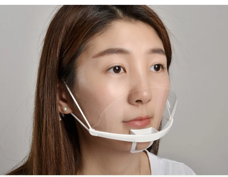 10Pcs Transparent Plastic Face Mask for Catering Service Hotel Chef Anti Fog Sanitary Masks Kitchen Restaurant Cleaning Supplies (10)