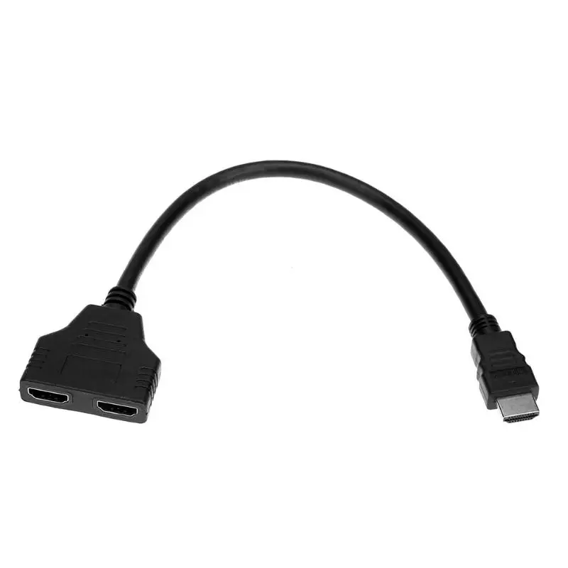 Высококачественный кабель-разветвитель HDMI 1 Мужской к двойному HDMI 2 Женский Y сплиттер адаптер в HDMI HD светодиодный lcd tv
