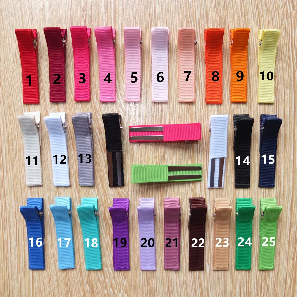 DOUBLE alliagtor LINED clips 25 Colors Available 1.75 inch Ribbon clip