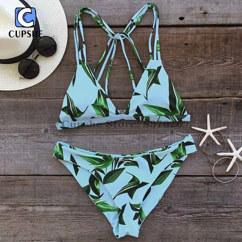 Buy CUPSHE Prints Charming Strappy Bikini Set Women