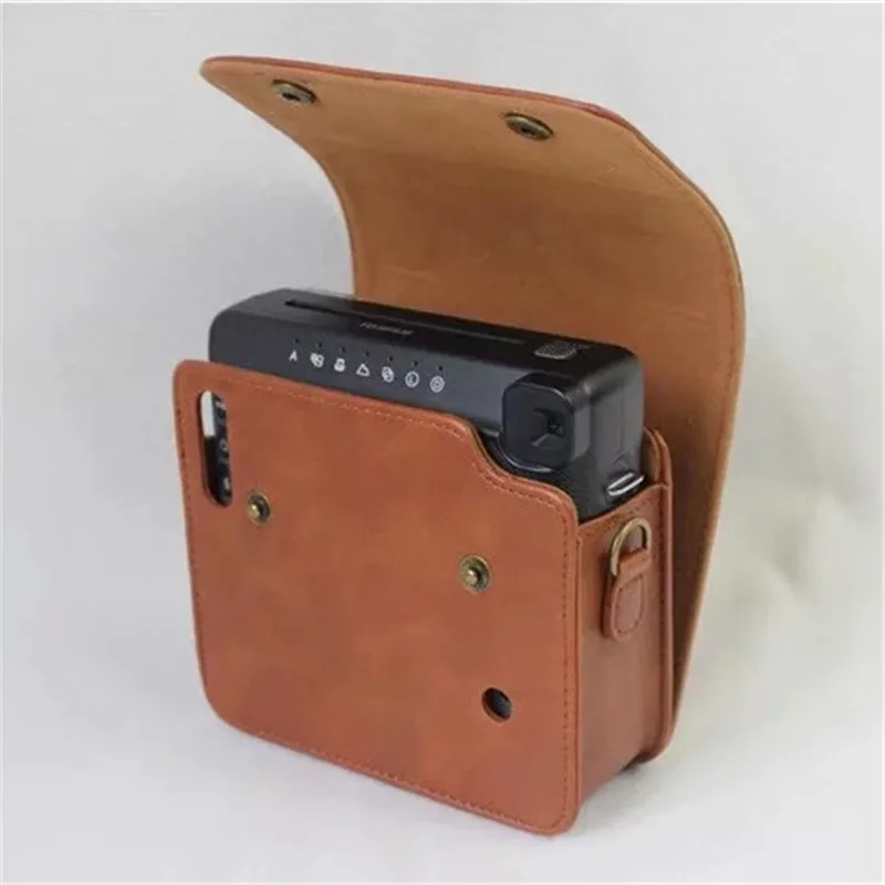 Черный/коричневый цифровой Камера сумка для Fuji Fujifilm Instax SQ 6 sq6 Fuji SQ6 из искусственной кожи Чехол Набор с ремешком