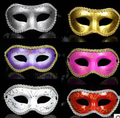 

Fashion men women Painted mask halloween christmas party upper half face mask venetian masquerade fancy dress masks eyemask