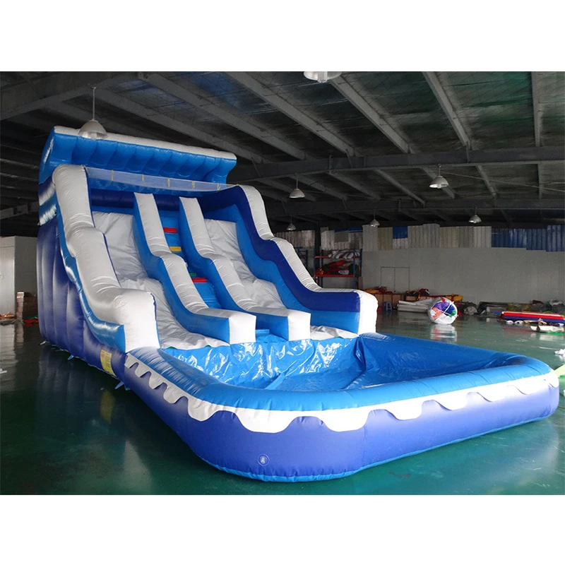 

Commercial inflatable water slide jumping slide inflatable bounce with inflatable pool combo for sale