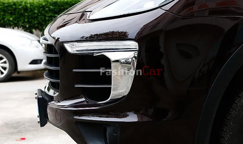 

For Porsche Cayenne 2011 12 13 14 2015 2016 Front Fog Light Trim cover 2pcs/set Decoration