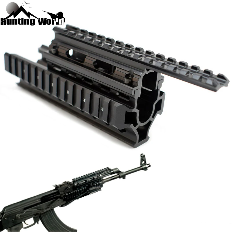 Тактический Ris AK 47/74 AKS Drop в Quad Rail Scope Mount Quad Handguard с шт. 12 шт. рельсовые Чехлы для страйкбола стрельба Охота Каза