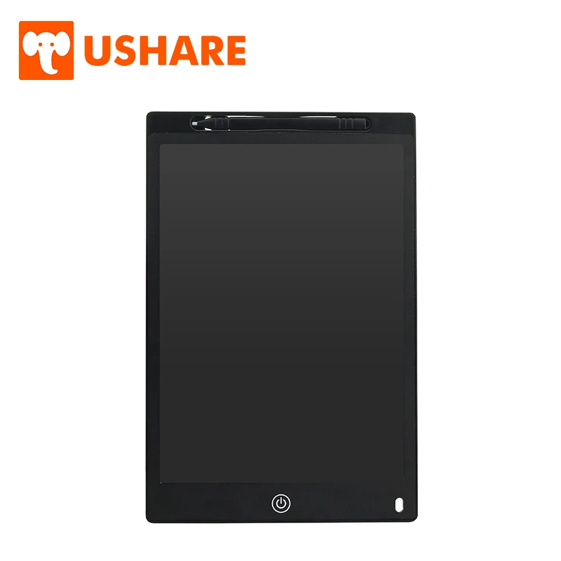 

USHARE 12 Inch LCD Writing Message Board For Kids Electronic Handwriting Black Notic Boards Office Desktop Writing Board Pads