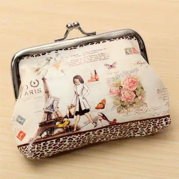 

Hot Women Cute Coin Purse Top Leather Character Small Wallet Girls Change Pocket Pouch Hasp Keys Bag Metal Bar Opening New