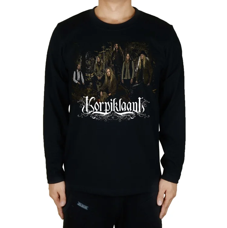 9 дизайнов Finland Korpiklaani Rock camisetas Одежда Фитнес Hardrock фолк Металл полный длинный рукав футболка с иллюстрацией скейтборд - Цвет: 9