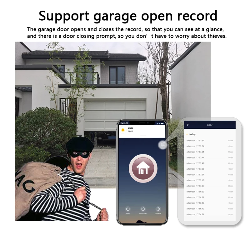 

Ewelink WiFi Garage Door Controller Switch for Car Garage Door Opener APP Remote Control Timing Voice Control Alexa Google