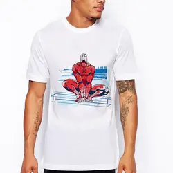 Лидер продаж круглым вырезом Одежда высшего качества с принтом Для мужчин повседневная футболка новая мода хип-хоп Дизайн мужские