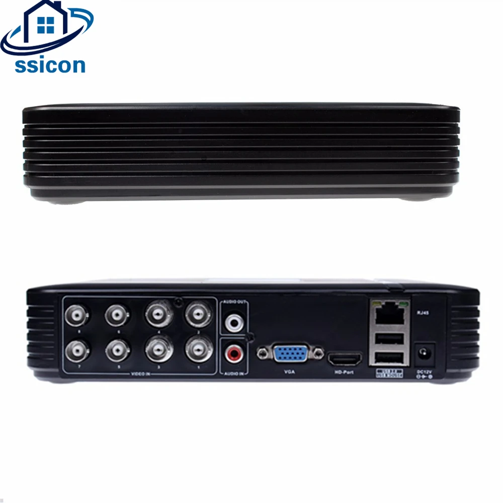 SSICON H.264 AHD CVBS 5 в 1 8CH Мини DVR Hybird NVR VGA HDMI видео выход CCTV рекордер для 2MP аналоговой IP