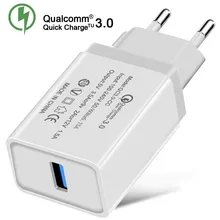 Quick Charging QC3.0 USB Quick Charger 18W Fast USB Charger Wall Mobile Phone Charger For iPhone Samsung Huawei Xiaomi US/EU 