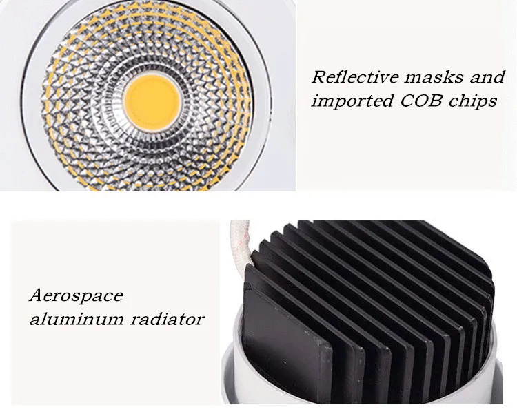 1 шт. затемняемый Светодиодный светильник COB Потолочный Точечный светильник 3 Вт 5 Вт 7 Вт 9 Вт 12 Вт 15 Вт 85-265 в потолочный встраиваемый светильник s Внутреннее освещение