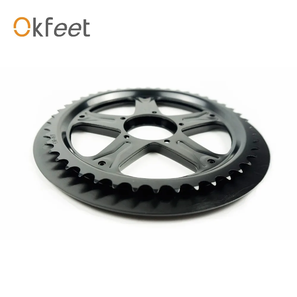 Top okfeet BBS01 BBS02 BAFANG Chain Wheel and Replacement Chain Guard Black 46T 48T 52T Chainwheel Teeth Black 2