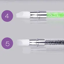 5 шт. 2 способа двойной картина шариковая ручка акриловый Фрезер для ногтей cо шлифовальными арт покрытие для маникюра сделай-сам комплект MV99
