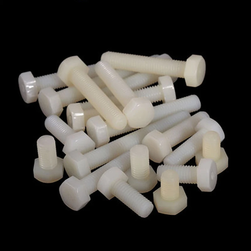10pcs Plastic Screw Nylon Hexagonal Bolt insulation plastic Hex Screws