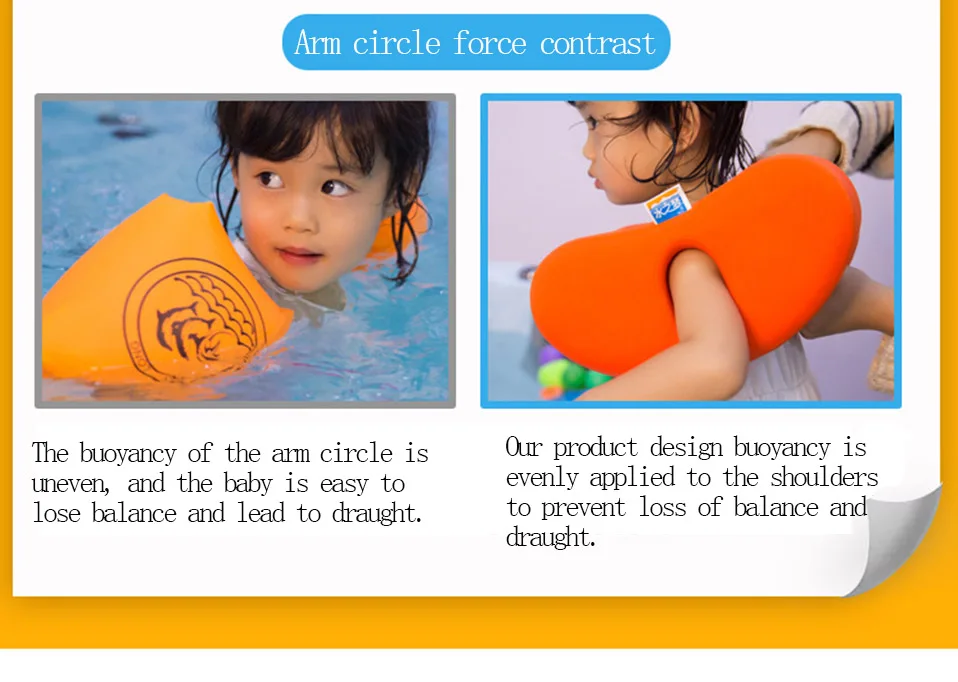 Детские резиновый круг для купания ненадувные подмышки круг нарукавники для плавания рука ребенка плечо оборудование для колец для 2-4 лет