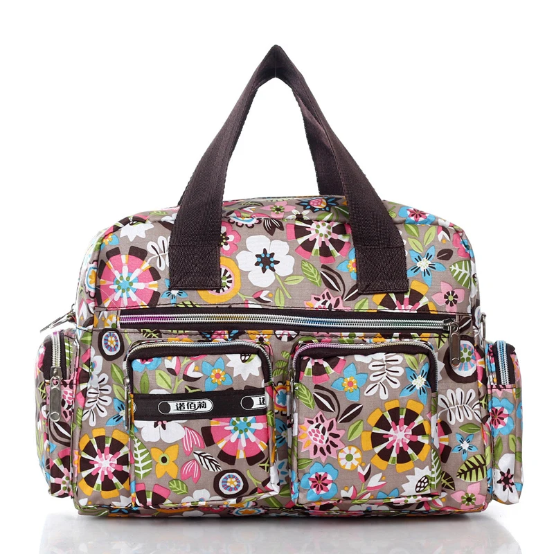 Stylish Printing Casual font b Handbag b font Waterproof Floral Nylon Women Hand held Crossbody Bag