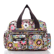 Stylish Printing Casual font b Handbag b font Waterproof Floral Nylon Women Hand held Crossbody Bag
