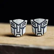 Креативный дизайн панк Рок античный стерлингового серебра 925 Серьги антиаллергенные стерлингового серебра-ювелирные изделия