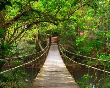 

beibehang wallpaper large photo 3d wallpaper mural landscape wooden bridge selling porch decorative sofa wallpaper 3d wallpaper