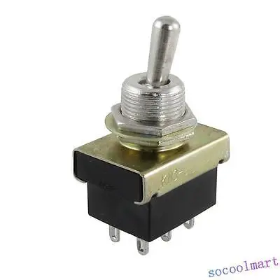

DPDT 2P2T ON/ON 2 Position Toggle Switch 3A/220VAC 5 Pcs