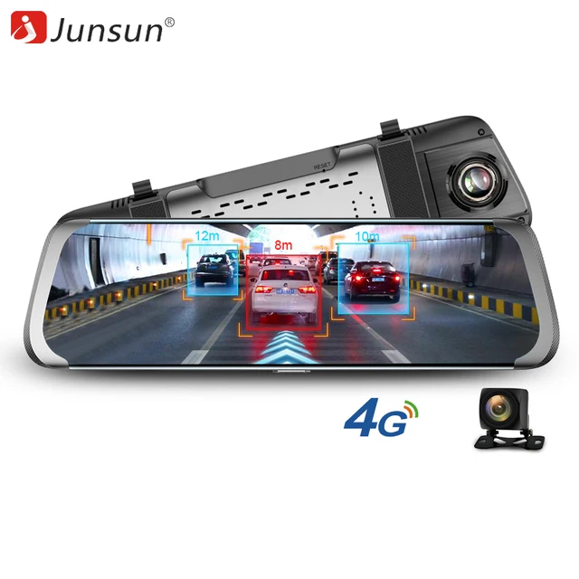 Junsun 4G ADAS Автомобильный dvr камера 10 "Android поток медиа зеркало заднего вида FHD 1080P Wi Fi gps регистраторы регистратор видео dvr рекордер