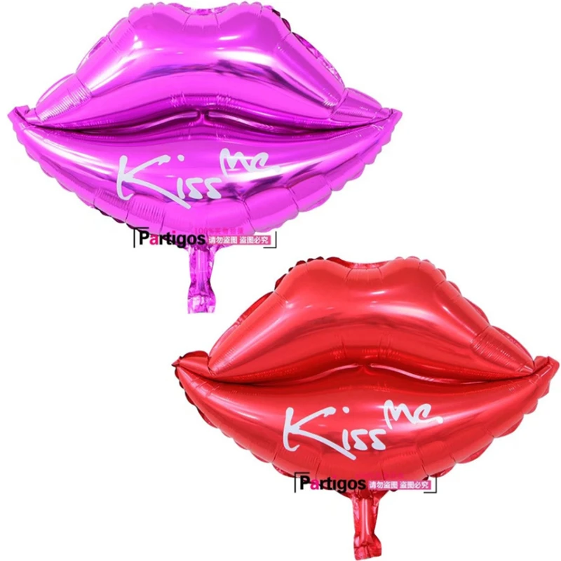 

1pc/lot 58cm*51cm Kiss Me Balloons Wedding Decorations wedding balloons lip Helium Balloon Party Supplies free shipping