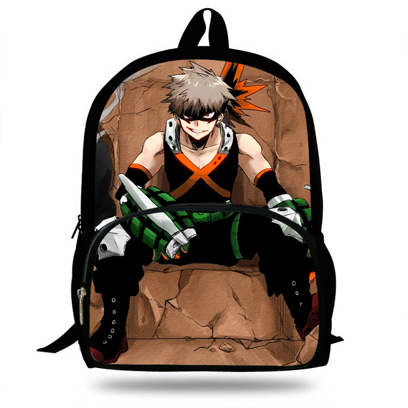 Mochila De escuela mi héroe Academia Katsuki Bakugo Booom mochila para  niños de la escuela mochila de viaje diario para niños estudiantes ajuste  15,6 portátil|Mochilas escolares| - AliExpress