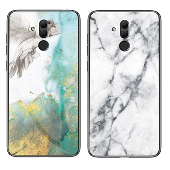 

200pcs/lot Marble Stone Tempered Glass Hard Case For Huawei Mate 20 Lite Mate 10 Lite Mate 10 Pro