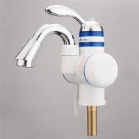 220V Instant Heating Electric Water Tap Leakage Protection Plug Electrothermal Faucet Hot & Cold Kitchen Sink Household 1