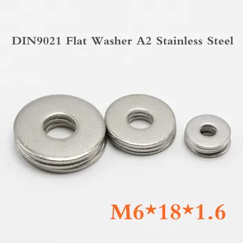 

100pcs/lot DIN9021 M6 Flat Washer A2 Stainless Steel