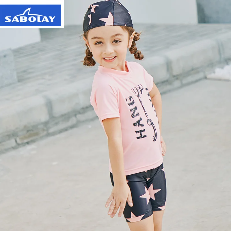 2018 new children's swimwear girls sun protection clothing baby