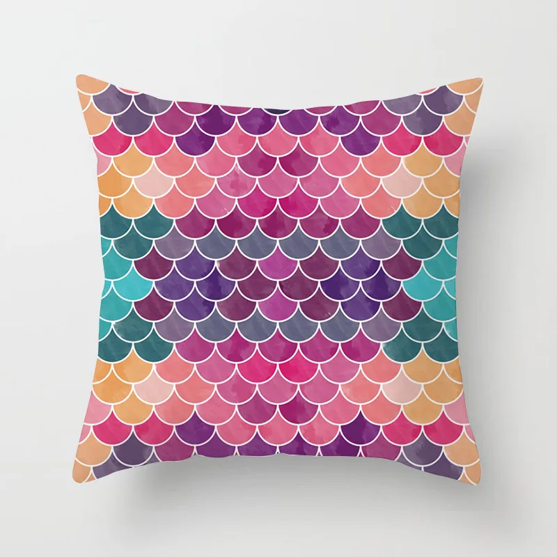 Fuwatacchi Геометрическая полосатая Подушка Обложка фиолетовая Мягкая Подушка декоративная подушка для дивана наволочка