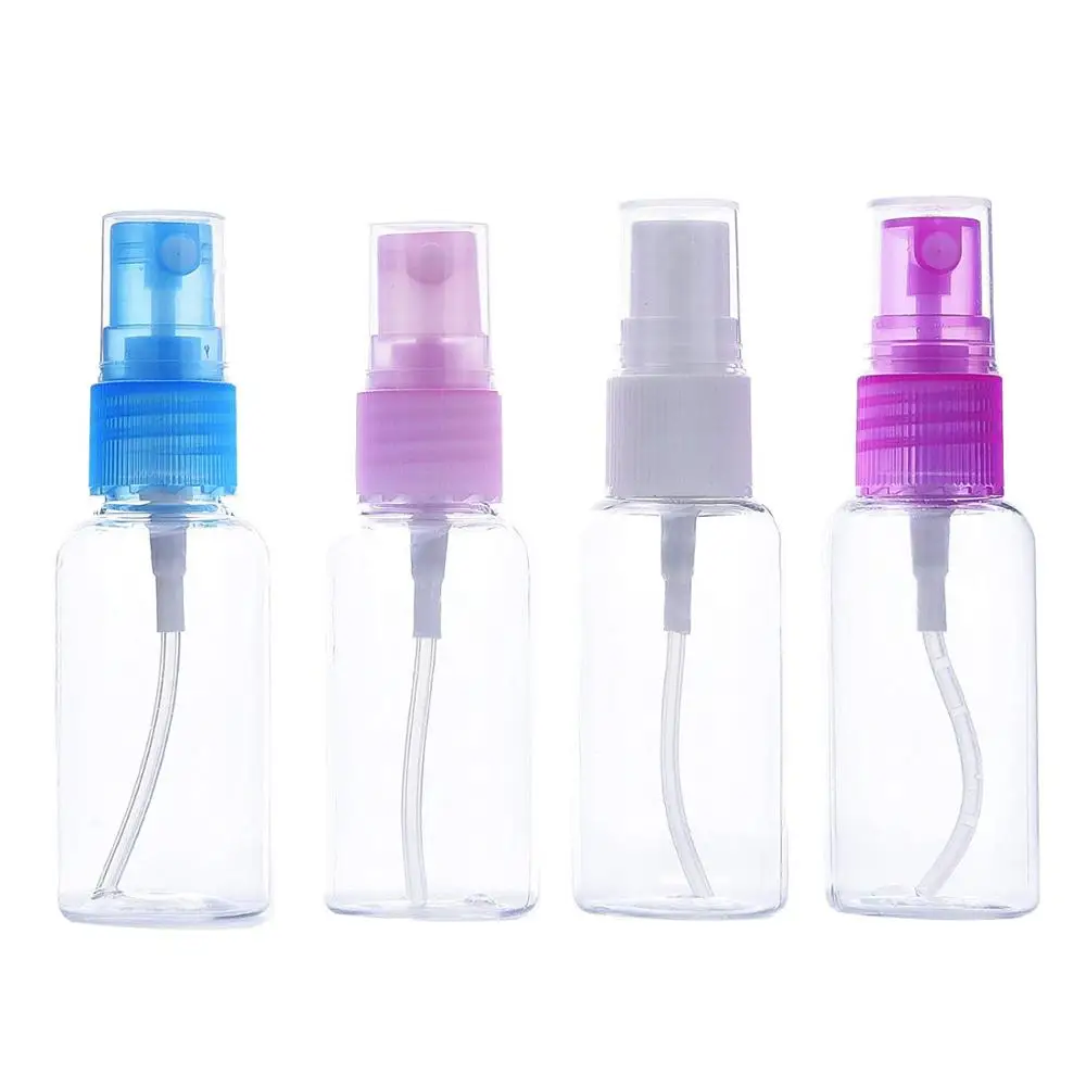 

4Pc/set Transparent Empty Spray Bottles Plastic Perfume Portable Atomizer Spray Bottles Cosmetic Containers Travel Accessories