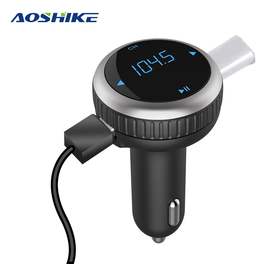 AOSHIKE FM Transmitter Bluetooth Modulator Hands Free Car
