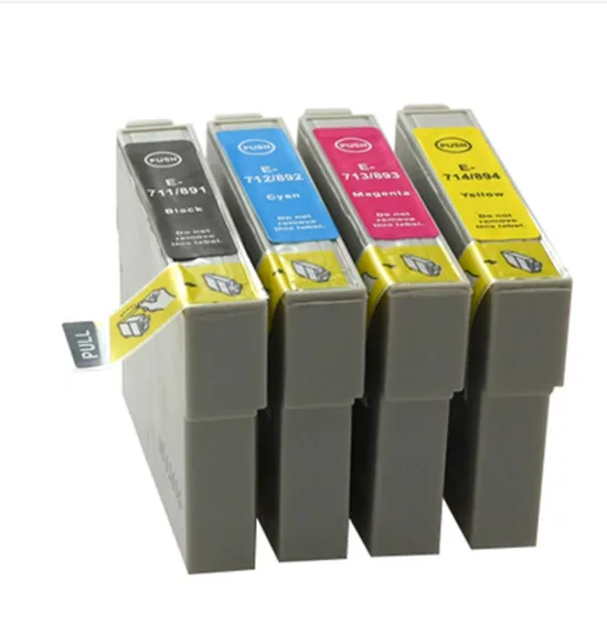 

4x ink catrtridge for EPSON T0711/T0712/T0713/T0714 FOR D78 D92  printer