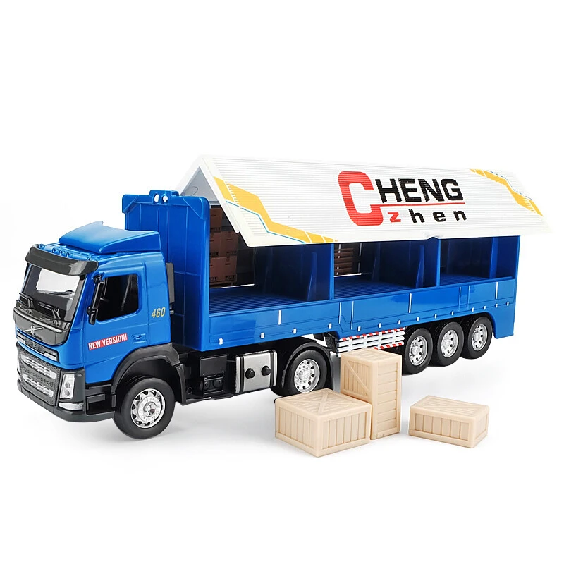 Interesting 1:50 container truck alloy models,collection engineering models,children's sound and light car toys,free shipping