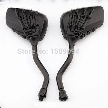

BLACK SKULL HAND REARVIEW MIRRORS FOR VICTORY HYOSUNG KYMCO SCOOTER GY6 49 50CC