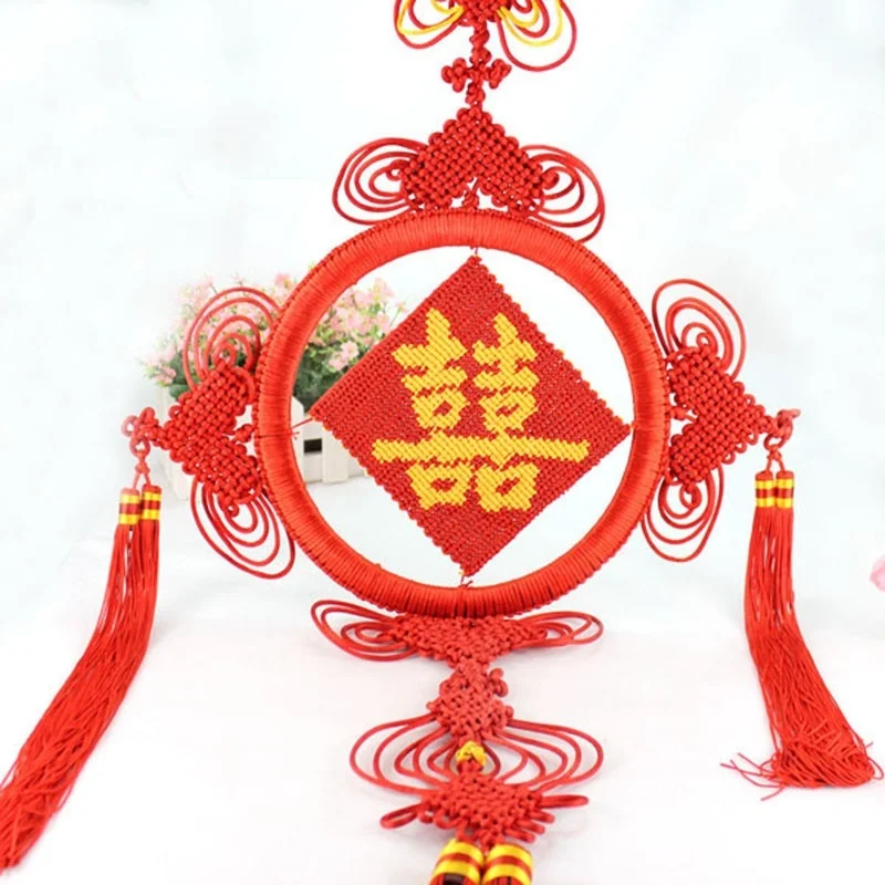 Китайский узел, Завязывающийся на узел, свадебные принадлежности, благоприятный узел любви влюбленных, Свадебный кулон, свадебное украшение, украшение для свадьбы, комнаты