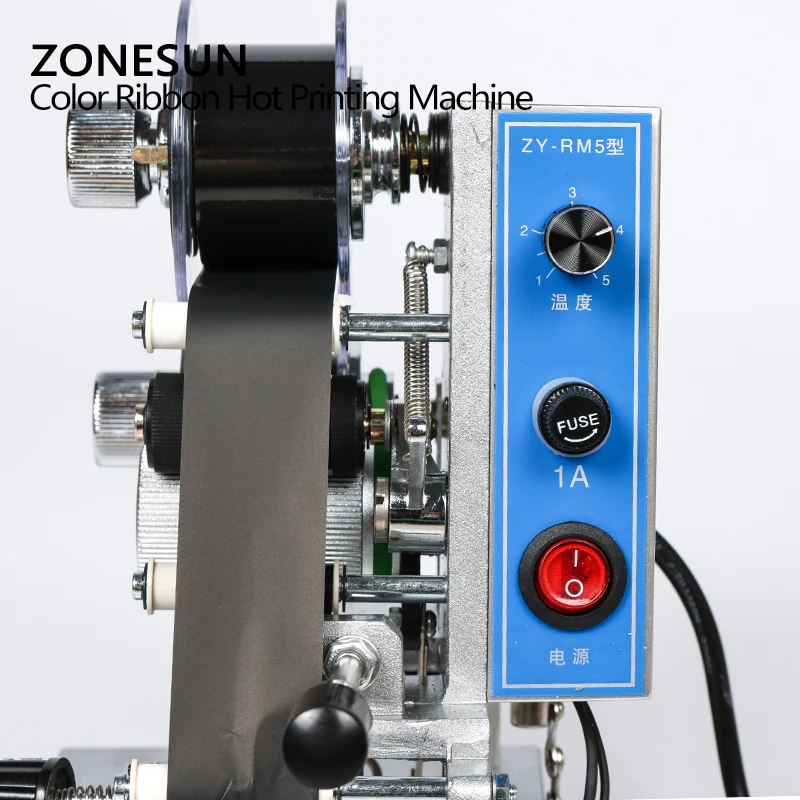 ZONESUN ZY-RM5 кодировочная машина цветная лента Горячая печатная машина термолента принтер пленка сумка Дата принтер 220 В/50 Гц