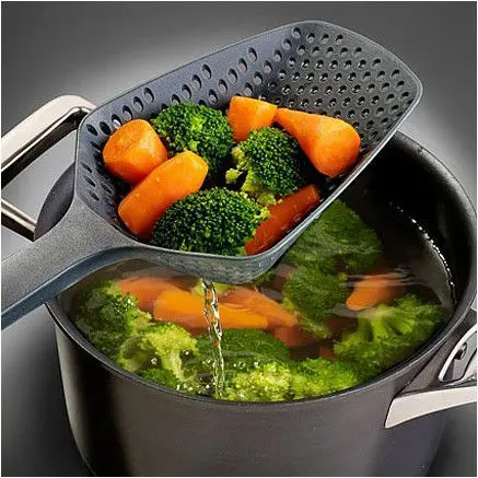 

Black Nylon Strainer Large Scoop Colander Kitchen Appliances Cooking Tools