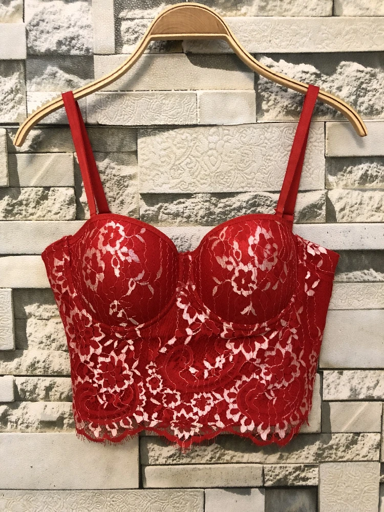 

2019 New Fashion Lace Vest Hollowed Out Summer Spell Outside Wearing Embroidered Women's Clothing Bustier Crop Tops