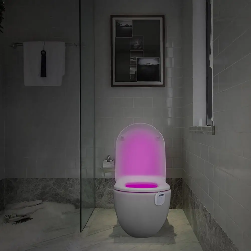 USB умный туалетный светильник, 16 цветов, Индукционная лампа с отрицательными ионами для человеческого тела, бактерицидная лампа для ванной, сенсорный ночник для туалета